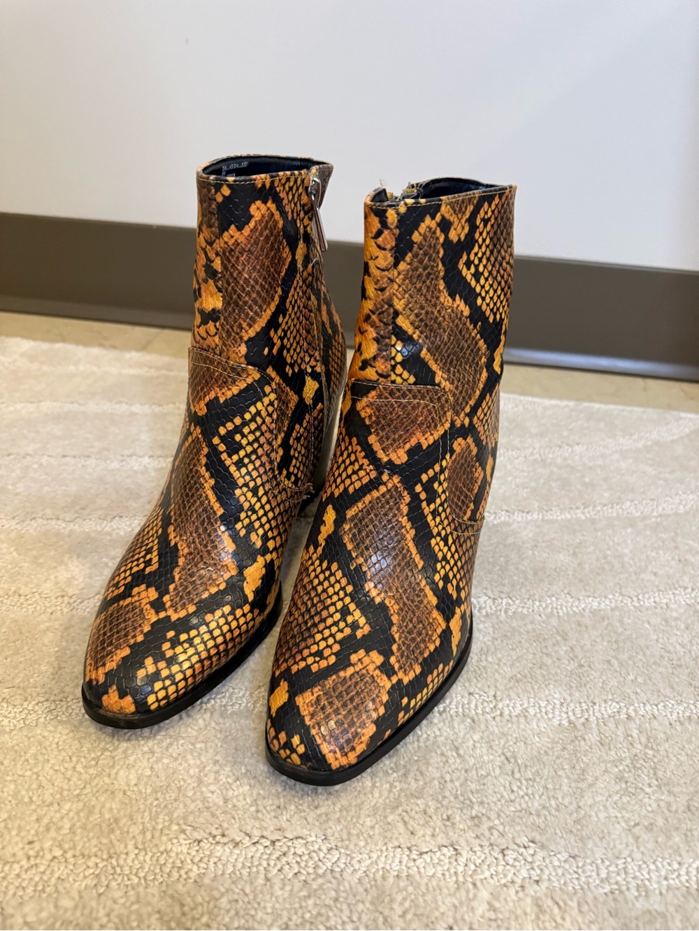 Snake Print Ankle Boot